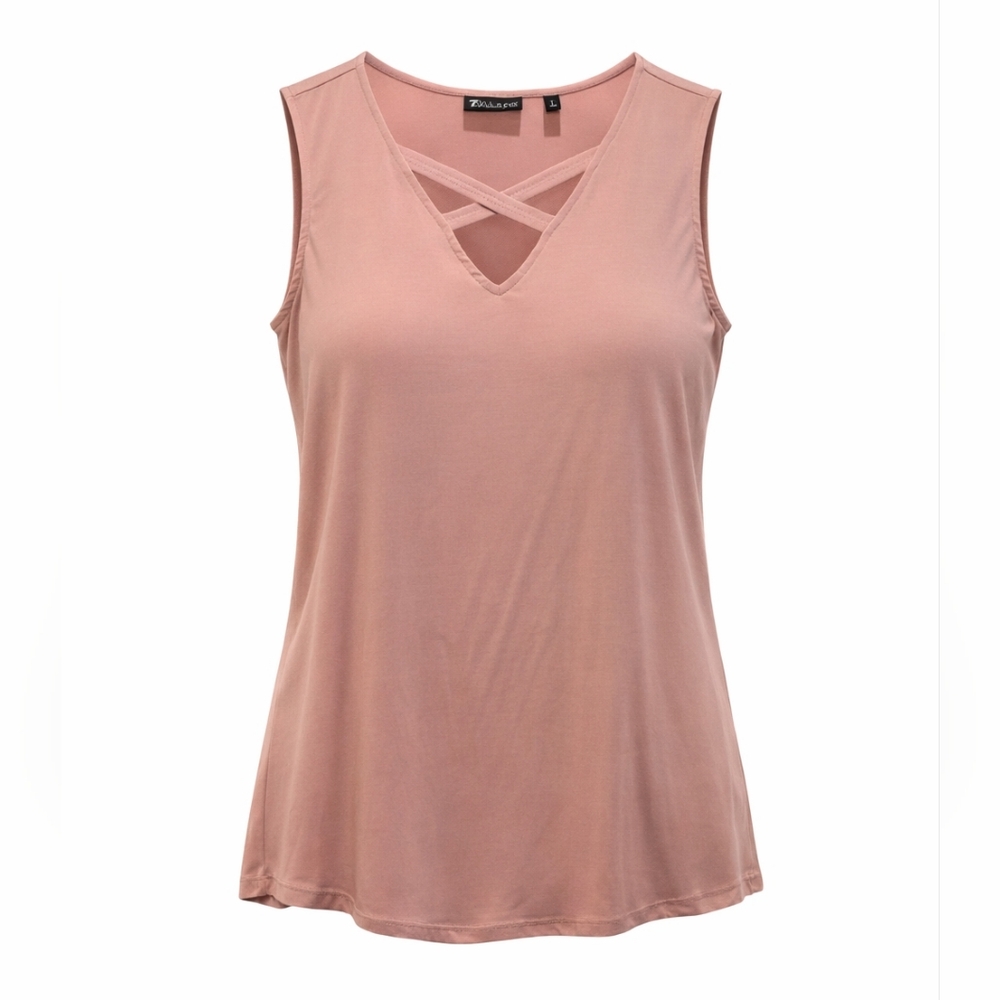 New York & Company Women's Blush Cross Strap Tank – Size L
